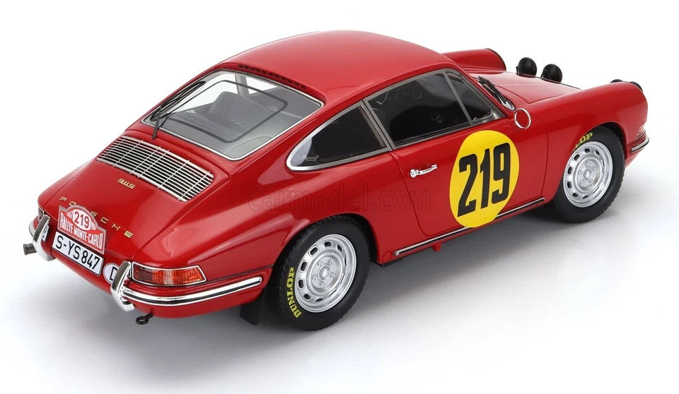 MODELLINO AUTO STATICO MATRIX PORSCHE 911S RALLY MONTECARLO 1967 ELFORD 1/18 - Immagine 2 di 4