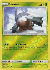 Snover Common SM - Forbidden Light 3/131 MP Reverse Holofoil LP-MP