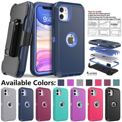 For iPhone 11 Case & Belt Clip Heavy Duty Shockproof Rugged Protective Cover
