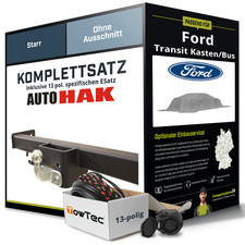 Für FORD Transit Kasten/Bus Typ F Anhängerkupplung starr +eSatz 13pol 00- Set