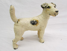 Antique HUBLEY cast iron Wire hair fox terrier dog doorstop #279