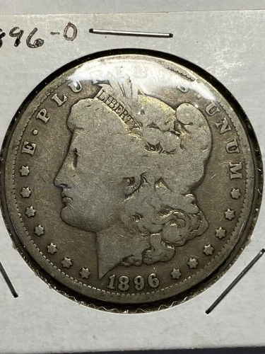 1896O - 1$ Morgan Silver Dollar, Circulated VG.