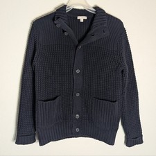 Gap Women's Fishermans Cardigan Sweater Cable Knit Cotton Chunky Grandpa Medium