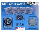 New Genuine OEM Alfa Romeo 60mm 2016on Emblem Hub Cap Set of 4 50539932