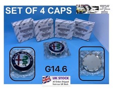 New Genuine OEM Alfa Romeo 60mm 2016on Emblem Hub Cap Set of 4 50539932