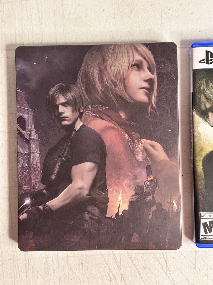 Resident Evil 4 Remake PS5 Video Game SteelBook Edition Capcom M-Rated Set - Image 2 of 4