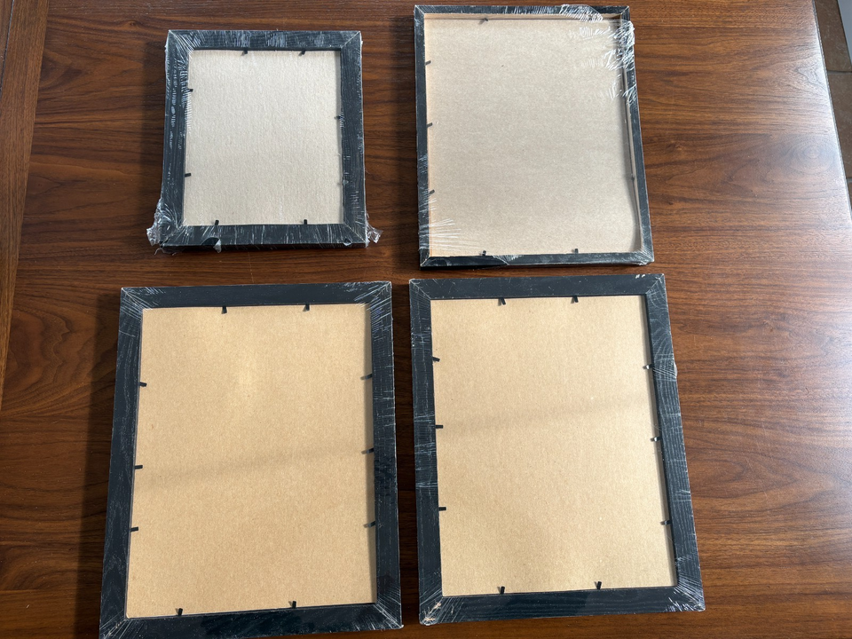 Set of 4 Black Wall Picture Frames for Home Decor 11