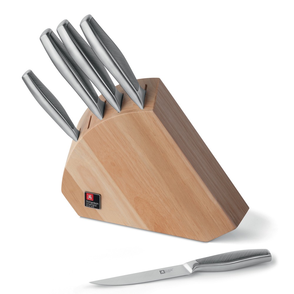 Bloc de 5 couteaux Sense acier inoxydable inox dimensions 28.00x6.00 cm