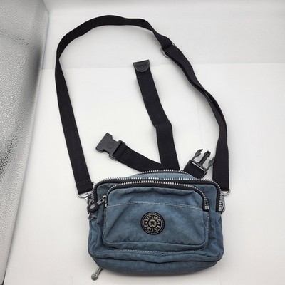 Kipling Blue Nylon Crossbody Bag Travel Organizer Shoulder Purse