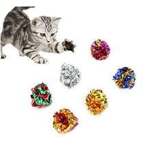 ISMARTEN 12 Packs Crinkle Balls Cat Toys for Indoor Cats, 2.36 in, colorful