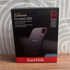 SanDisk Extreme Portable SSD 500GB USB 3.1 Water/Shock Resistant Black