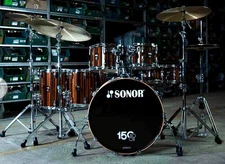 Sonor 150th Anniversary AQ2 Ebony High Gloss Lacquer 6-piece Shell Pack