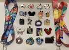 Disney Trading Pins Lot of 20 + TWO NEW Princess Lanyards - Starter Sets for 2