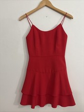 Alice + Olive Palmira Ruffle Tank Mini Dress Red Size 0 Party Cocktail