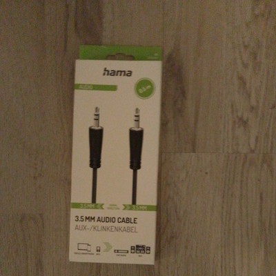 AUX-/ Klinkenkabel 3.5mm Länge 0.5m hama 