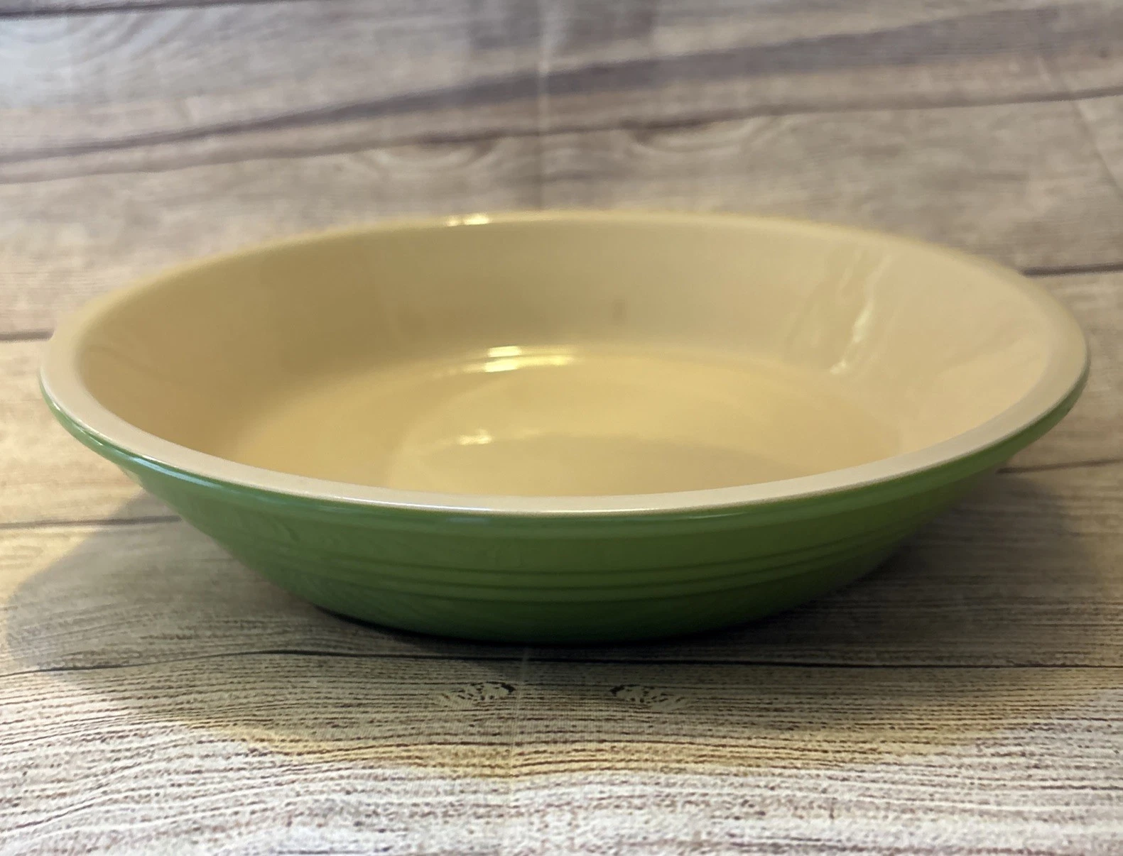 Le Creuset Green Pie Plate Dish 9” 11-27 Stoneware