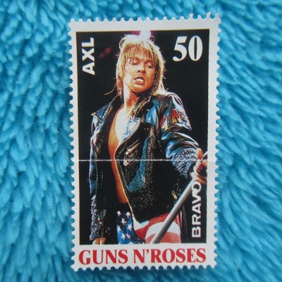 AXL ROSE Guns N Roses  Briefmarke Stamp BRAVO