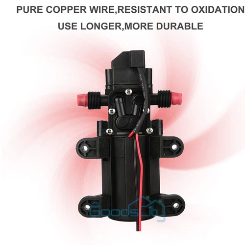 12V 130PSI Water Pump Pressure Diaphragm Self Priming Pump for RV Boat Caravan - Picture 14 of 20