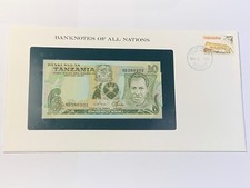 Billet et Enveloppe Tanzanie 10 Shilling Neuf + Fiche (102-18/A0-93)