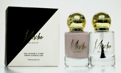 Mischo Beauty Nail Lacquer Polish Duo in Unbothered & Top Coat - Full SZ - NEW