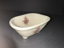 Athena Roses Vanity Bathroom Soap Dish Ceramic Footed Bathtub