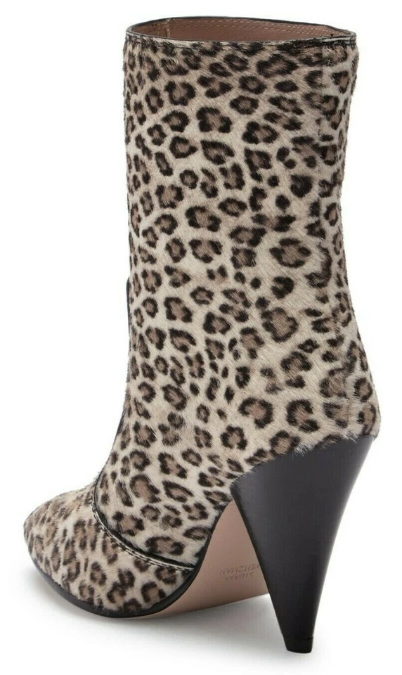 Stuart Weitzman Atomic West Bootie Women's Calf Fur Boots Leopard Print Size 7.5 - Image 2 of 4
