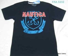 Nautica Graphic Logo Cotton Tank T-shirt Tee T shirt Top Blouse Boys L 14 - 16