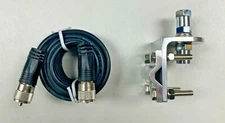 3 Way Aluminum Mirror Mount Bracket w 12 Foot CB Antenna Coax Cable Combo Kit