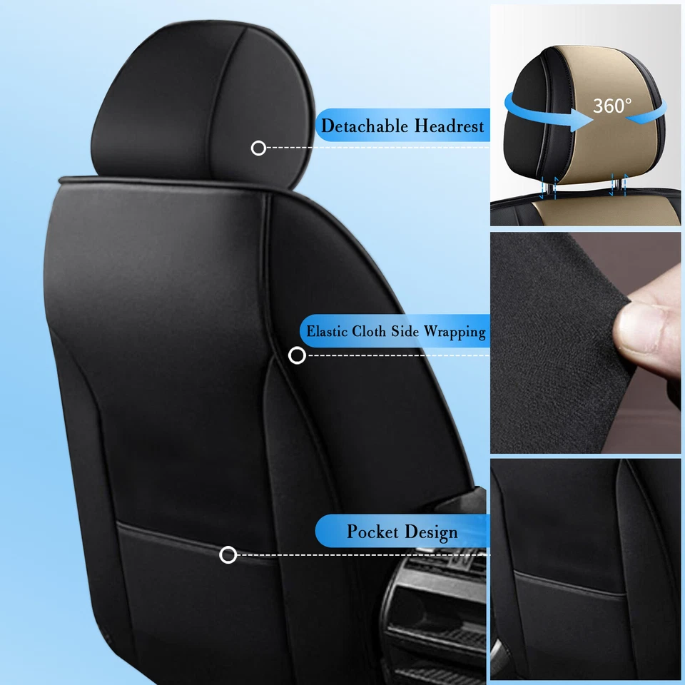 For Suzuki Kizashi 2010-2013 Car 5-Seat Covers Full Set Pu Leather Protector Pad - Imagem 4 de 4