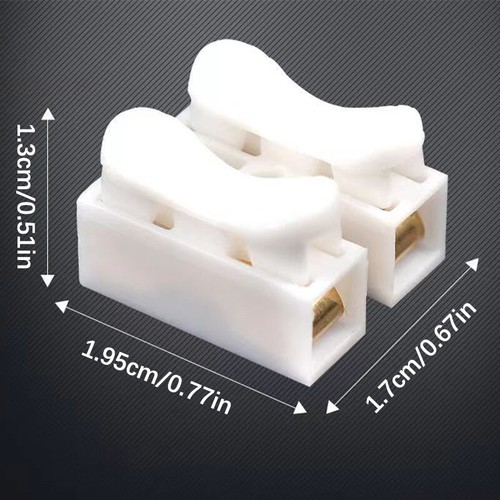 26Pcs CH2 Spring Quick Wire Connector Cable Clamp Terminal Block Cable Clamp - Photo 3/14