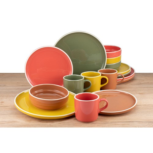 CreaTable 22899 Kombiservice Indian Summer für 4 Personen, Steingut, mehrfarbig - Bild 2 von 2