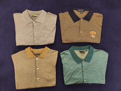 BOBBY JONES COLLECTION COTTON GOLF SHIRTS-XL--Lot Of 4 