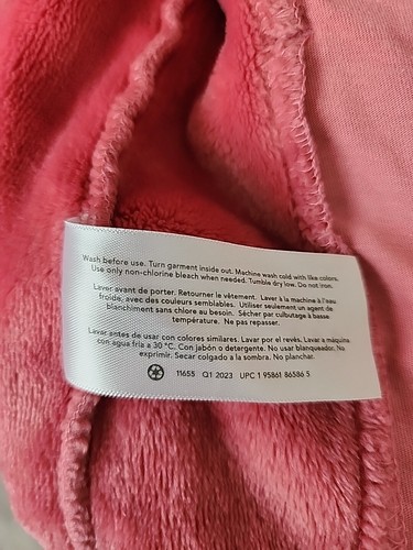 Osh Kosh B'Gosh Girls Rose Colored Size 14 / 14A Full Zip Fleece Sweater Jacket - Picture 6 of 7