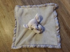Carter's Gray Elephant Security Blanket Plush Satin Trim Baby Lovey Toy 2016 EUC