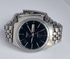 Rare Vintage 1980's Japan ORIENT 589619-80 Blue Dial Men's Quartz Watch Day Date