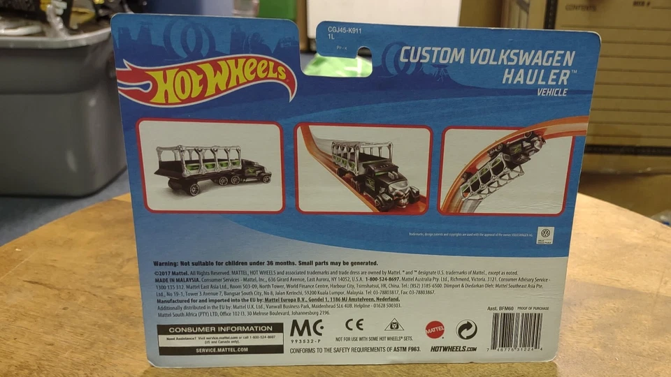 Camión Volkswagen Track Stars 2018 personalizado azul Hot Wheels nuevo en paquete C13 Foto 3 de 3
