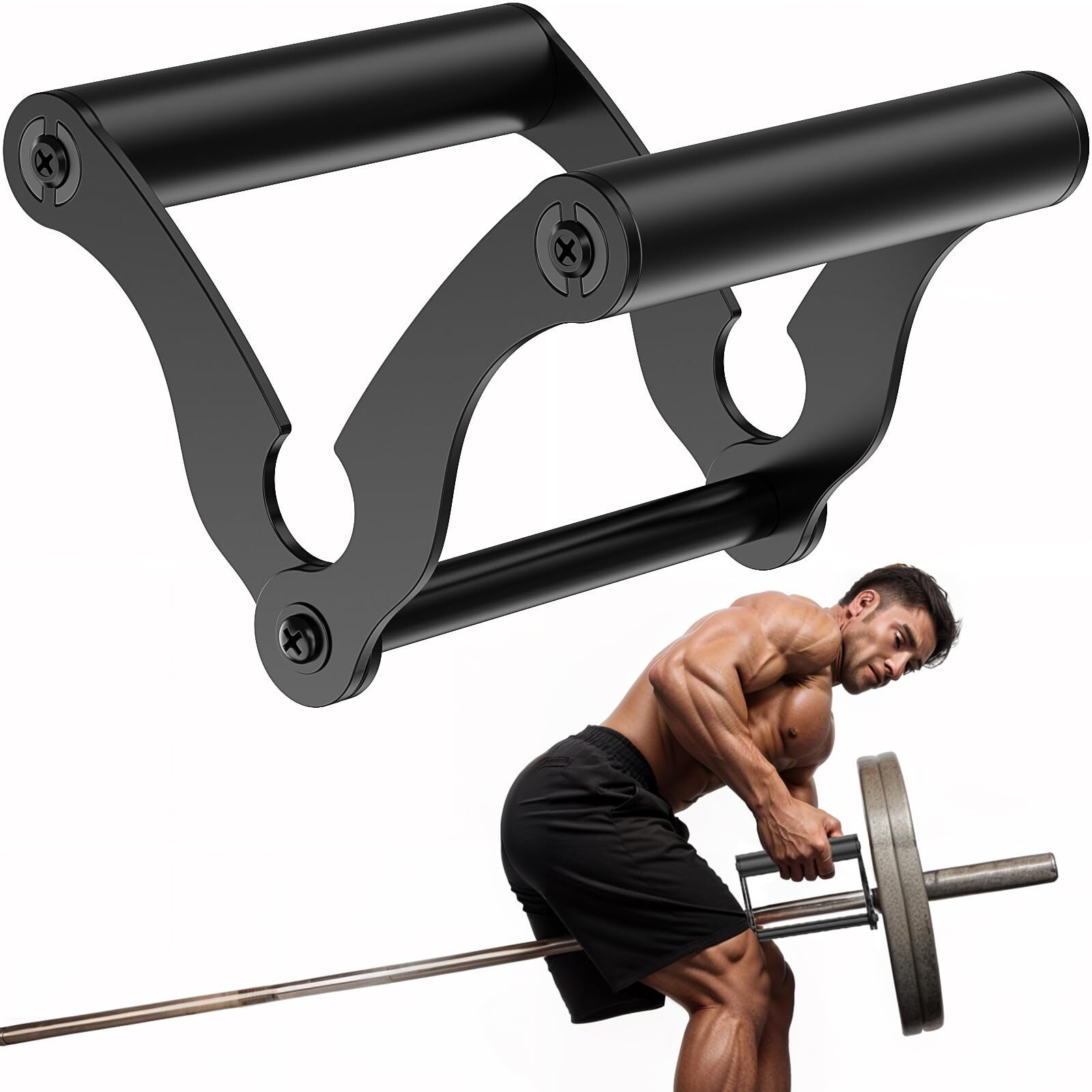 V Bar Landmine Handle Attachment for Barbell Bar Solid Multi-Grip T-Bar Row H...
