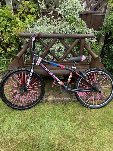 black and pink se bike