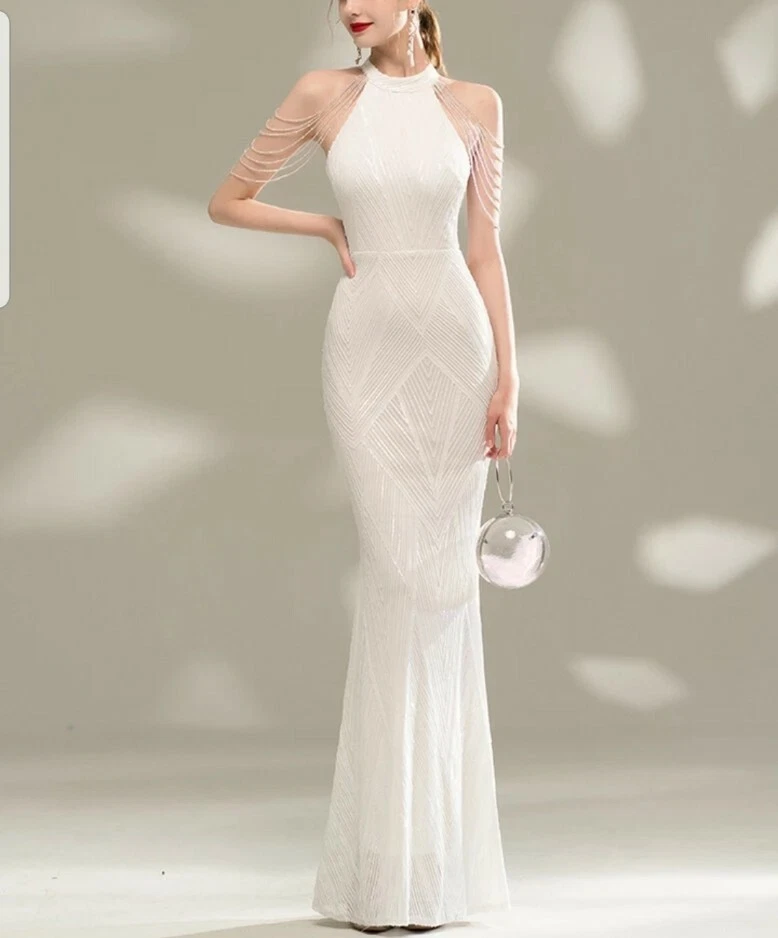 Sexy white deals evening gown