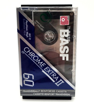 BASF Chrome Extra II 60 Min Audio Cassette / Kassette / MC , NEU original sealed