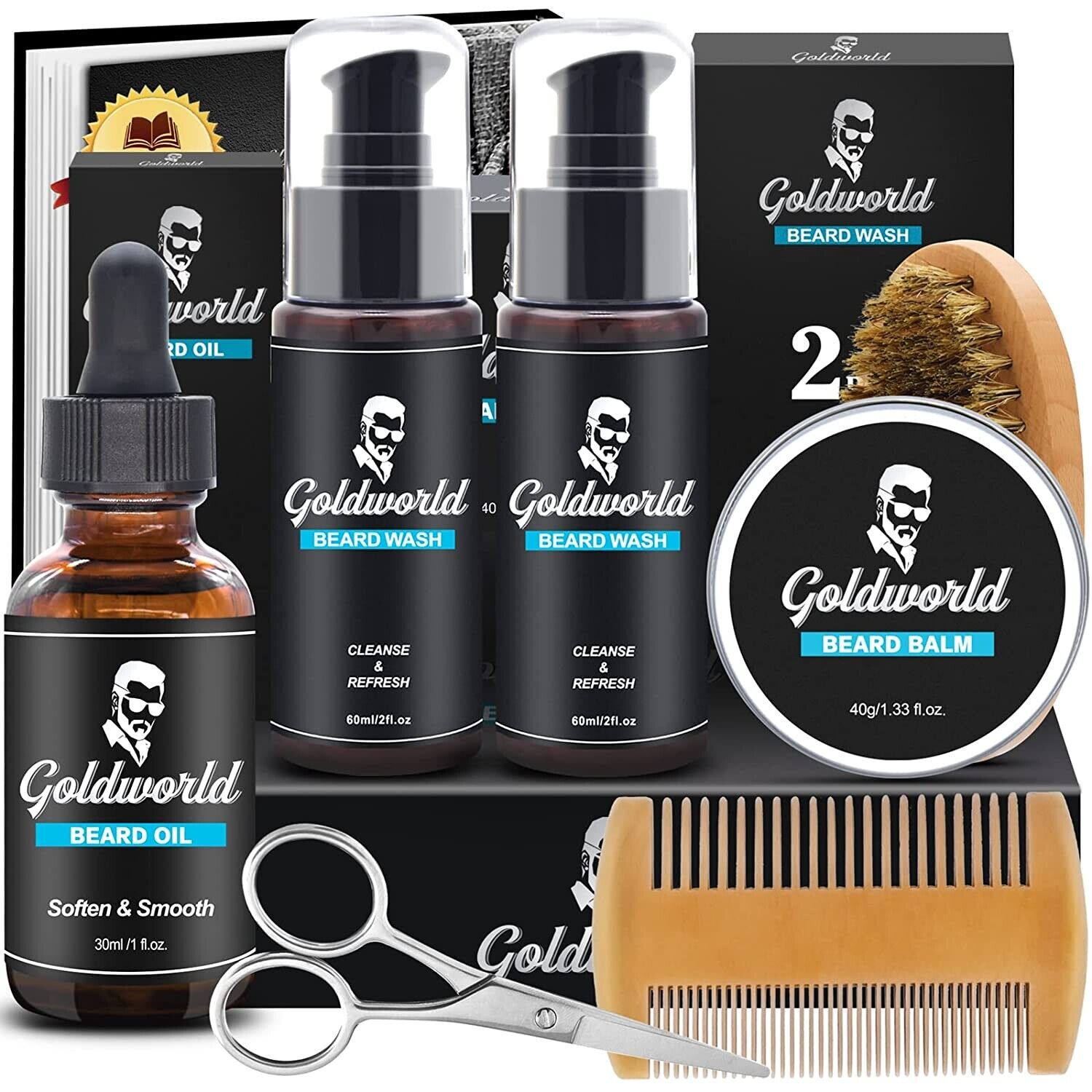 Beard Kit,Beard Growth Kit,Beard Grooming Kit Beard Care & Trimming...