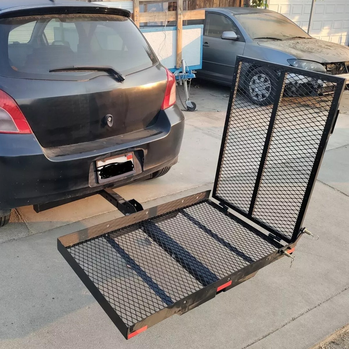 Hitch Mounted Scooter Carrier 500lb Hitch With Ramp Folds Up For