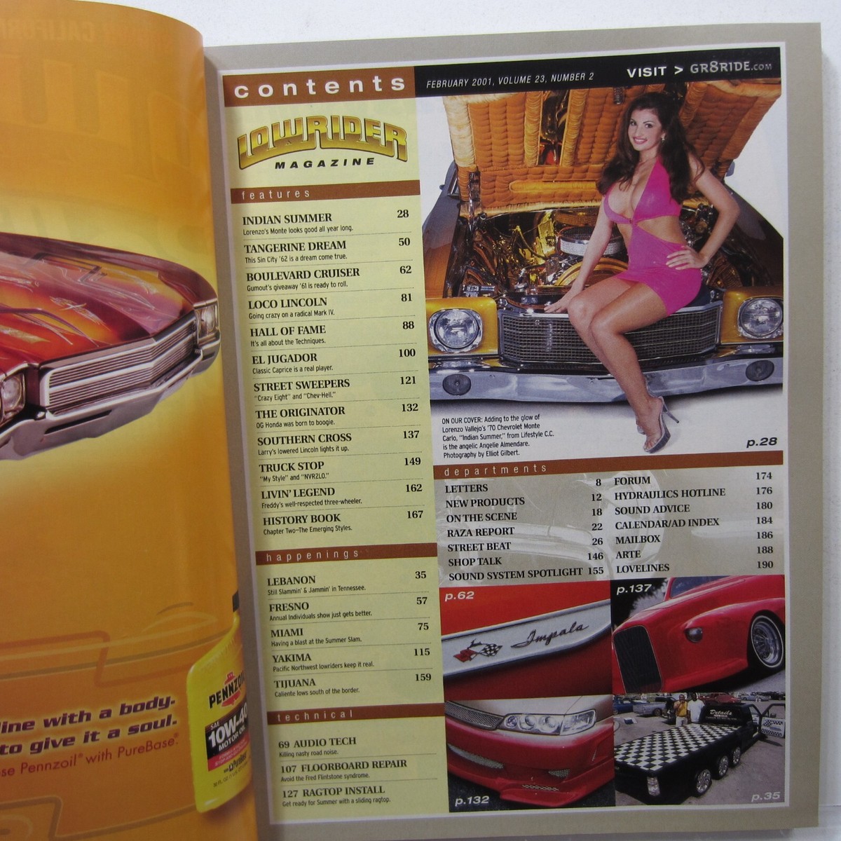 Lowrider Magazine Feb 2001 Vol 23 No 2 Loco Lincoln - Daniela