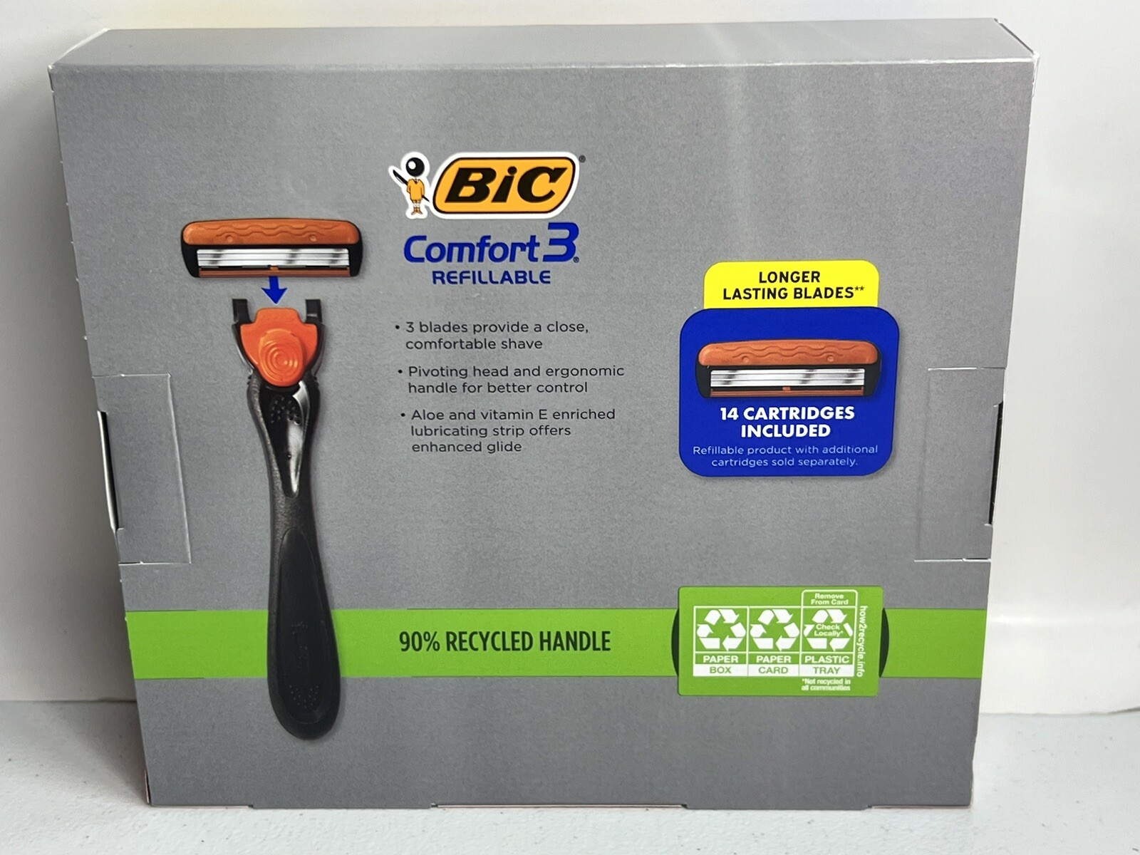 Bic Comfort 3 Razor Gift Set (1 handle 14 cartridges per package) Mens ...