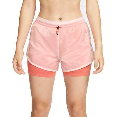NWT$50 Nike Icon Clash Tempo Luxe Pink 2-in-1 Mid-Rise Running Shorts DM7739