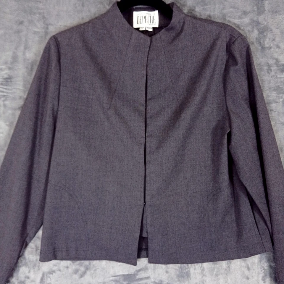 Chaqueta Blazer Depeche Mode Mujer 12P Gris Minimalista Tapeta Oculta EE. UU. De Colección Foto 4 de 4