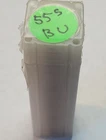 1955 S Uncirculated Wheat Cents Pennies Full Roll 50 UNC BU 1c Penny ZL-1055