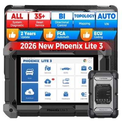 TOPDON Phoenix Lite 3 ECU Coding Bi-directional All System CAN-FD OBD2 Scanner