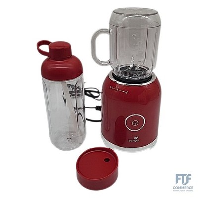Senya Standmixer Smoothie mit 2 tragbaren Flaschen, Rot, Juicy Delight 250 W, 6