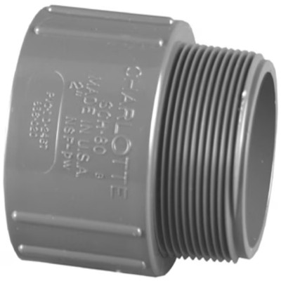 Charlotte Pipe 1/2-in. PVC SCH 80 Adapter - Pressure Use - NSF Safety Listed 